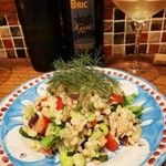 ラ ピニャータ - 白ボトル、大麦のサラダ