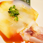 焼肉ダイニング 門 - 酒の肴ぴったり！生でも食べられるくらい新鮮！七輪でちょっとだけ炙ってどうぞ～☆