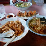 はぐろや - 焼き肉ライス半ラーメンセット850円