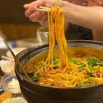 赤から - 麻辣赤から鍋　の〆で台湾ラーメン