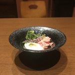 チーズと和牛 和ビストロ 二代目夢本舗 - A5黒毛和牛サーロイン 肉そうめん〜和風ユッケ〜。
美味し。