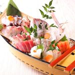 Izakaya Shutei Juraku - 宴会オプションの鮮魚の舟盛り♪