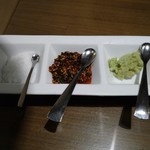 Seikou En Karuizawa Ten - 能登の塩    韓国の調味料  伊豆のわさび      たっぷり と !!ヽ(*´▽)ノ♪