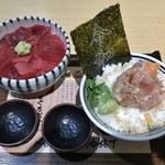 寝技食堂 〆技一本！ まぐろ道場 - 南まぐろ丼1300円海鮮たたき飯1080円