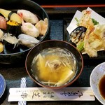 Shibaraku - ◆「特上にぎりと 天ぷら 盛り セット」
