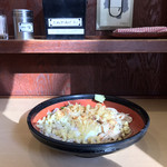 そばの神田 東一屋 - アサソバビンボー！　
      冷やし朝そば＋肉！