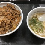 なか卯 - 和風牛丼　大盛　はいからうどん（小）セット　750円