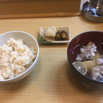 和食 天 - 鯛めしと鯛のアラのお吸い物