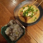 串かつ でんがな - タコわさび  どて焼き