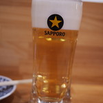 炭火焼肉ホルモン 横綱三四郎 - 生ビール