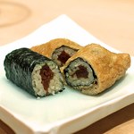 三谷 - 〆の干瓢巻きと稲荷干瓢巻