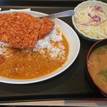 松のや - 大ローススープカレー、豚汁追加（税込計840円）