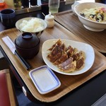 リンガーハット - 【旦那注文】薄皮ぎょうざ定食 691円(税込)※ごはん大盛りで注文