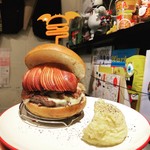 ICON - リンゴバーガー¥1800,自家製ベーコントッピング¥250