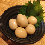 肉汁餃子のダンダダン - 【うずらの味玉 ¥380】