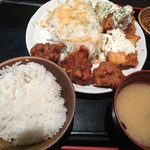 てけてけ - ミックス定食 チキン南蛮＆唐揚げ（790円）