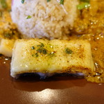 スパイス料理イデマツ - 鰻・ナス・グリュイエールチーズ　”グラティネ”