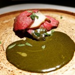 エクアトゥール - 料理写真:☆【エクアトゥール】さん…鮑＆牛肉(≧▽≦)/～♡☆