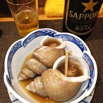 大衆割烹 善甚 - バイ貝の煮付け（大皿料理）