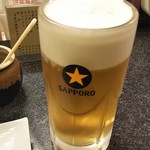 Kashiraya - 生ビール（中ジョッキー）480円  (税抜) ♪