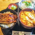 Daini Toritsune - ミニ丼２つという感じではありません。１つの丼で牛丼チェーンの並盛くらいあります！