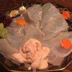 賀茂鶴 - ヒラメの刺身