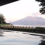 城山ホテル鹿児島 - 露天風呂より桜島を望む