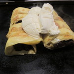 つちや - 料理写真:餡子ロールバニラアイス添え