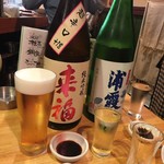 ゲツク - 日本酒＾＾とチェイサーのbeer＾＾Lol.