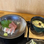 Minatomachi Shokudou - お造り 茶碗蒸し
