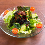 Cholegi salad with salted cucumber