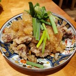 圧倒的串焼き まるまさ - ずり唐ポン酢