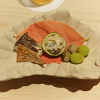 新ばし 星野 - むかご、ばちこ、かきなます、銀杏