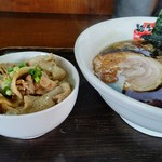 麺屋八代 - こくまろセット(750円) 豚丼は塩を選択