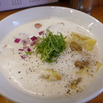 Ramen 辻 - （白湯）醤油にシビ辛ワンタンとっぴ