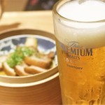 酒と肴とせいろ蒸し オオサカチャオメン - ◆生ビール(香るエール)　450円(税別)