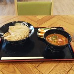 松戸富田麺桜 - 甘エビ特製全部入りつけ麺(1450円)
