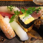 玄海鮨 - 梅にぎり＋追加のアナゴ