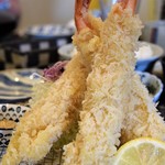 とん唐てん - エビフライランチ