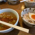 らーめん 三福 - 濃厚の日 つけ麺辛味入り 750円^ ^ とか