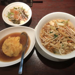 來庵 - 麺とミニ天津飯のセット