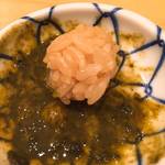 鮨 尚充 - 黒あわびの肝 (シャリでいただきます)