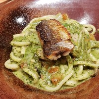 Selvaggio - 秋刀魚の青じそジェノベーゼソース手打ちパスタ