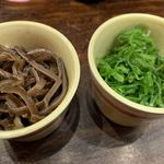 九州じゃんがららあめん - キクラゲ、ねぎ（各100円）