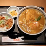 Wakashachiya - カレーうどんとミニ激辛台湾ミンチ丼
