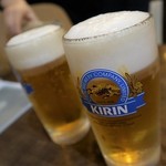 焼とり弁慶 - ドリンク写真:グラスも冷え冷え