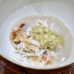 鮨旬美西川 - ずわい蟹、海老芋のすり流し・・蟹の甘味と海老芋がよく合います。