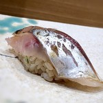 鮨旬美西川 - 鯵（島根）・・鯵はいろんな地域の品を頂いていますが、どの品も美味しいですね。