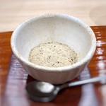 鮨旬美西川 - デザート･･黒糖プリン、きな粉がけ