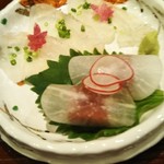 日本料理 宮下 - クエとマグロ漬けのお造り